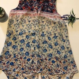 Sanctuary light chambray off shoulder blouse in midnight garden Size S